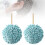 Fuzzy Ball Håndkle Chenille Hurtigtørkende 2 stk Blå 1