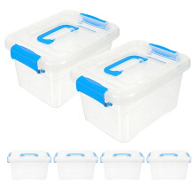 HEMOTON Boîtes de rangement empilables 20 x 15 x 11 cm (lot de 6)