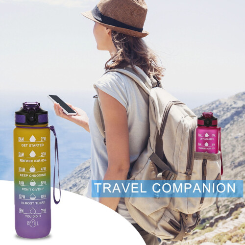 DYTTDG motivational water bottle plastic 32 oz 2