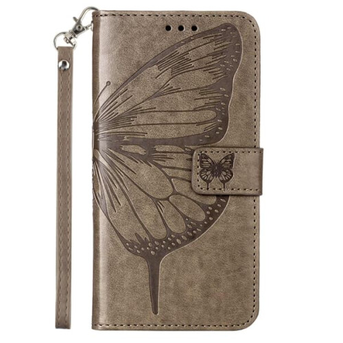 iPhone 14 Pro Max case butterfly print grey 1