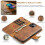 DG.MING iPhone 15 magnetic 2-in-1 case brown 5