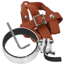 Flaschenhalter aus Leder für Fahrrad oder Kinderwagen, Aluminiumlegierung