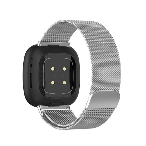 Milanese Loop Bracelet for Fitbit Versa 3 and Sense - Silver 2