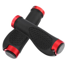 Fietsstuurhoezen van rubber, rood, 1 paar