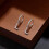 Initial Earrings for Women 925 Sterling Silver Gold Plated 6