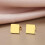 Gold Stud Earrings Stainless Steel Square 1 Pair 2