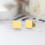 Gold Stud Earrings Stainless Steel Square 1 Pair 3
