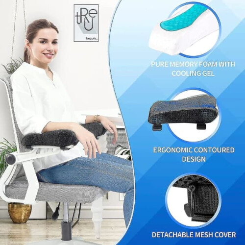 Ergonomic Armrest Pads for Office Chair 2 pcs 1