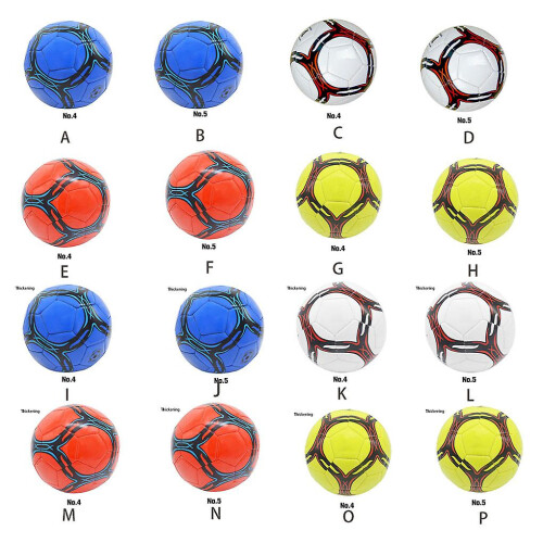 (thicked red, type 5) Nuovo pallone da calcio di dimensioni ufficiali, resistente e versatile, ideale per allenamento e gioco, resistente all'usura. 1