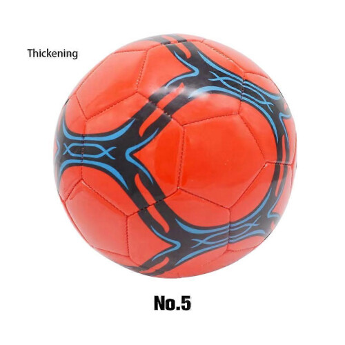 (thicked red, type 5) Nuovo pallone da calcio di dimensioni ufficiali, resistente e versatile, ideale per allenamento e gioco, resistente all'usura. 2
