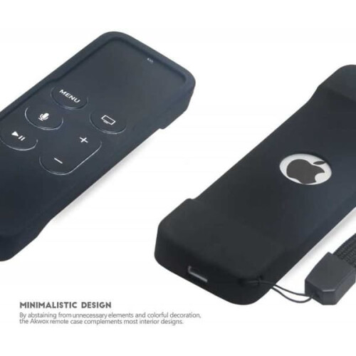 Carcasă din silicon pentru telecomanda Apple TV4K, neagră 2