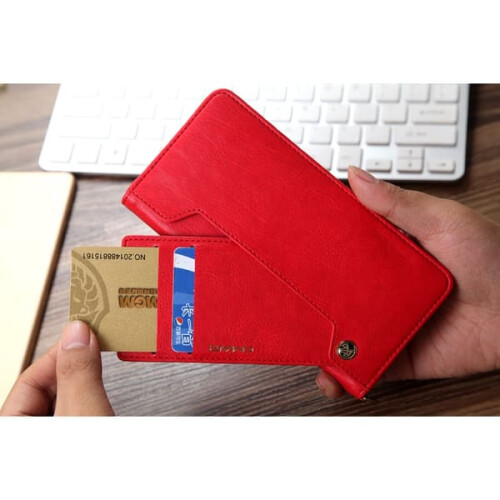CMAI2 Litchi Wallet Case for iPhone 7 Plus - Red 1