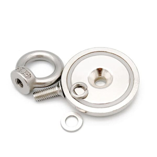 Neodymium fishing magnet silver 20 mm diameter 2
