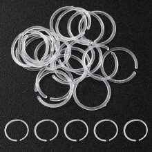 Acrylic Hoop Nose Ring for Women 20 pcs 8x9x0.7mm