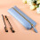 Leather pencil case blue adult soft 1 piece 2