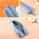 Leather pencil case blue adult soft 1 piece 5