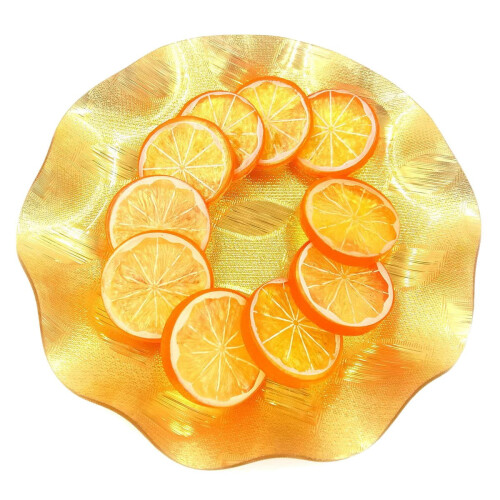 10Pcs Lemon Slice Artificial Fruit Highly Simulation Lifelike Model Party Decoration Orange 2
