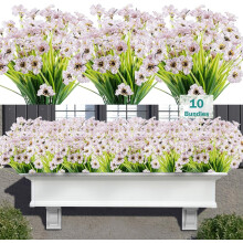 Purple Artificial Flowers UV-Resistant 10 Bundles