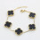Four Leaf Clover Bracelet 18K Gold Women's Simple Design 4