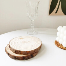 Natural basswood slices round 10-pack