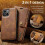 DG.MING iPhone 15 magnetic 2-in-1 case brown 6