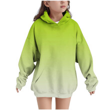 Moletom oversized para adolescentes, manga longa degradê