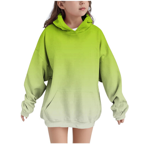 Moletom oversized para adolescentes, manga longa degradê