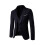 Men's Black Three-Piece Suit Jacket with Vest and Pants 4