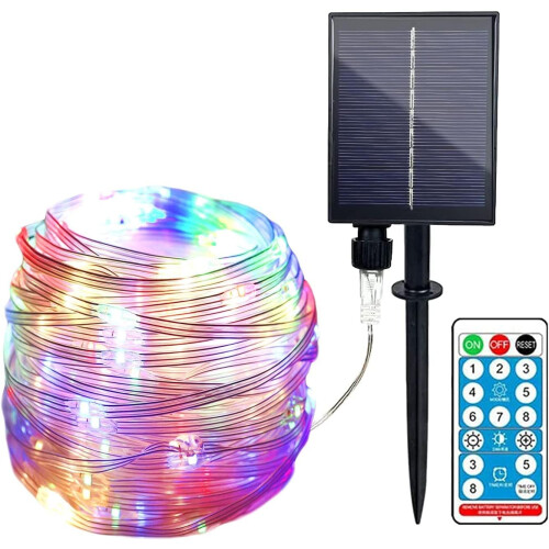 Solar string lights outdoor copper wire 20 LED