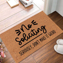 No Soliciting Doormat Indoor Outdoor 18x30 Inch