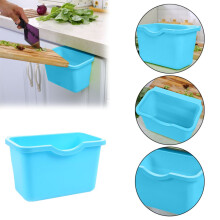 Plastic Kitchen Trash Can with Hanging Basket and