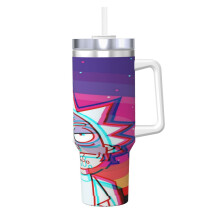 Rick és Morty termosz 40oz rozsdamentes acél fogantyúval
