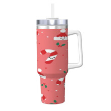 Personalized 40 oz Stainless Steel Tumbler with Handle and