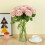 Black Artificial Roses Silk Bouquet with Long Stems 12PC 1