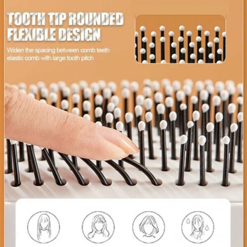 Self-Cleaning Hairbrush for Tangles and Knots White 2
