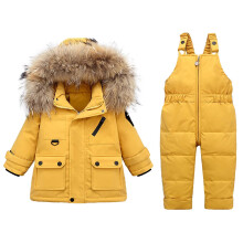 Toddler Down Jacket and Pants Set Yellow 3-4 Years