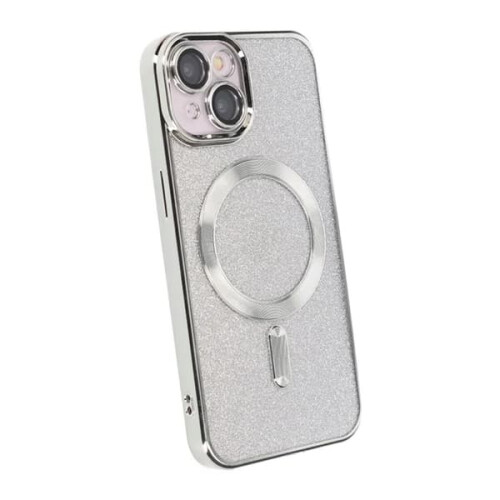 iPhone 15 MagSafe Luxury Mobile Case Silver 1