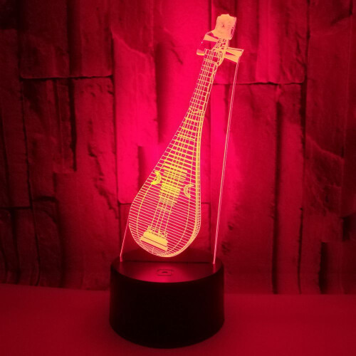 Pipa 3D Lamp Seven Color Touch Led Visual Gift Light 2