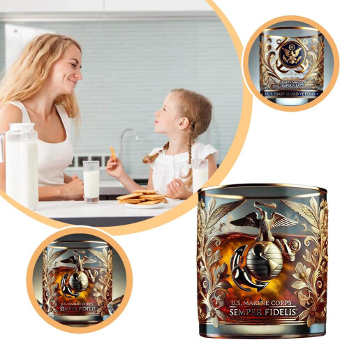 Whiskyglas met patriottische gravure, 355 ml 2