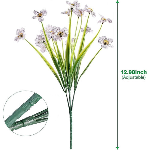 Purple Artificial Flowers UV-Resistant 10 Bundles 2