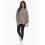 Oversized sweatshirt med rund hals og sideslidser til kvinder 3