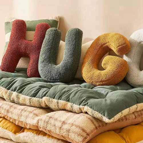 Cuscino con l'alfabeto, lettere inglesi decorative, cuscino da divano 2