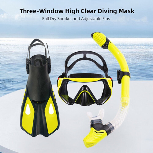 Clear Adjustable Snorkel Set for Men and Women 2