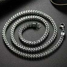 Men's stainless steel Franco box curb chain necklace 18-30