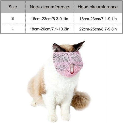 Cat Muzzle Breathable Mesh for Grooming and Bathing 1