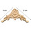 Ensemble de 4 moulures d'angle et rosaces en bois sculpté non peint 5