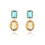Crystal geometric earrings silver needle gold-plated zircon 5