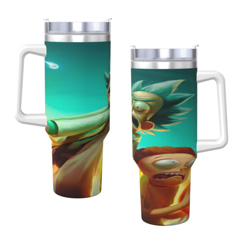 Ποτήρι Rick and Morty από ανοξείδωτο ατσάλι 40oz με λαβή 2