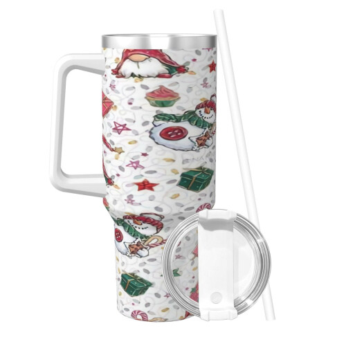 40oz Personalized Tumbler with Handle and Straw 1