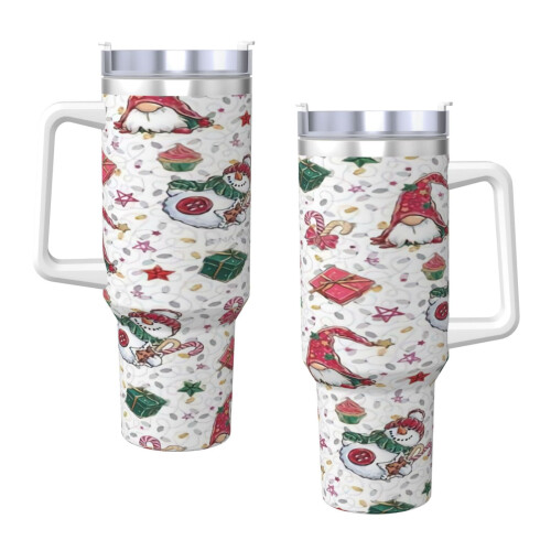 40oz Personalized Tumbler with Handle and Straw 2